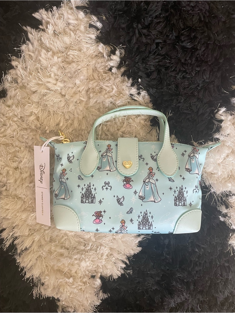 Stoney Clover Lane Light Blue & White Disney Cinderella Pouchette 02 - Picture 5 of 8